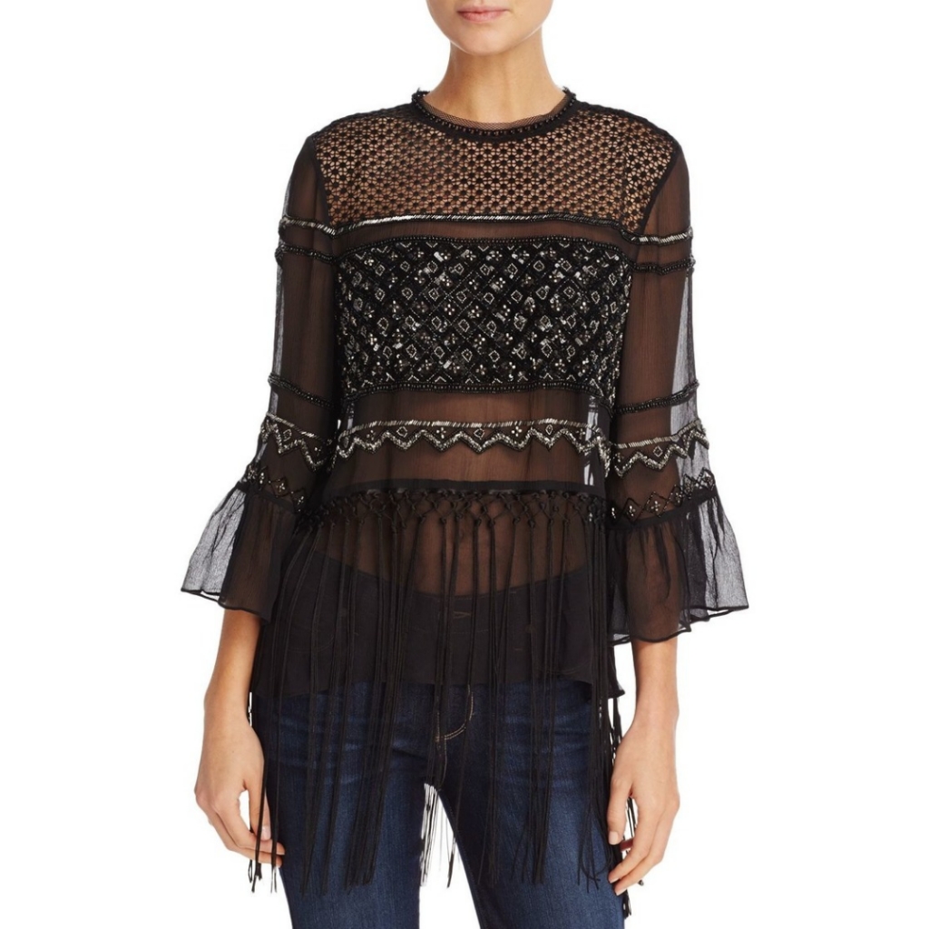 Ellie Tahari Black Aislin Embellished Shee
